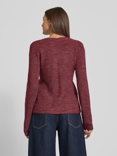 s.Oliver RED LABEL Regular fit gebreide pullover met wol Bordeaux - 5