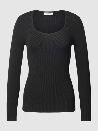 MSCH Copenhagen Longsleeve in Ripp-Optik Modell 'Selana' Black 2