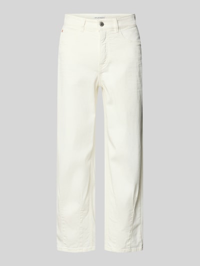 Produktfoto, Straight Fit Hose in verkürzter Passform Modell 'Melly' von OPUS PANTS in Offwhite, 5-Pocket-Design, Baumwoll-Mix, glatte Textur
