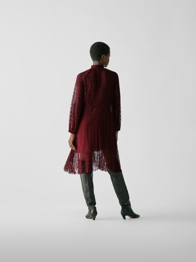 Forte Forte Spitzenkleid in Midilänge Schokobraun 5