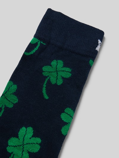 Happy Socks Socken mit Motiv- und Label-Print Modell 'Big Luck' Dunkelblau 2