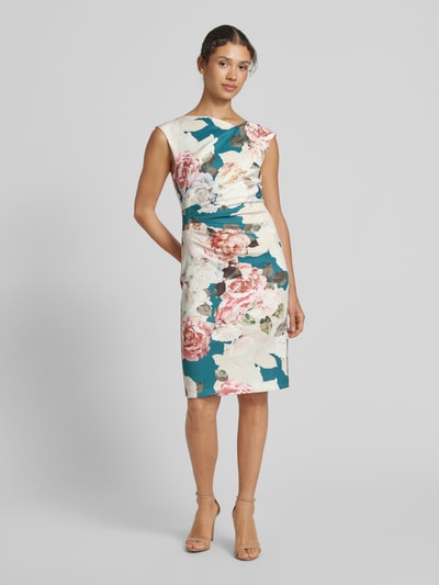 Swing Cocktailkleid mit Raffungen Gruen 1