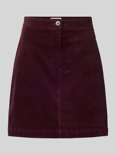 Marc O'Polo Leicht ausgestellter Mini-Rock aus Baumwoll-Mix Bordeaux 2