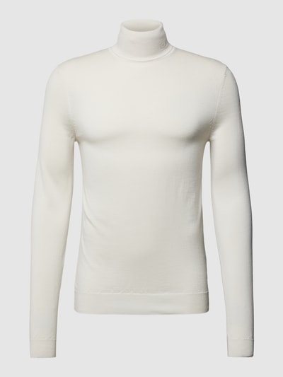 HUGO Strickpullover mit Rollkragen Modell 'San Thomas' Offwhite 2