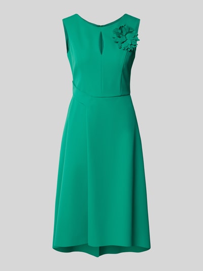 Vera Mont Knielange cocktailjurk met applicatie Groen - 2