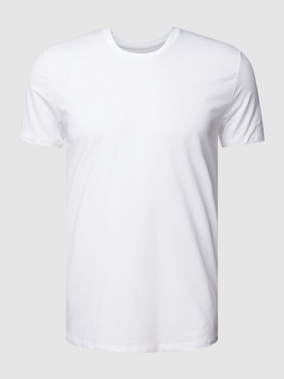 Mey T-Shirt mit geripptem Rundhalsausschnitt Weiss 2