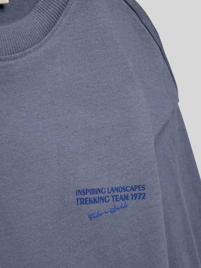 Garcia Shirt met lange mouwen en ribboorden Rookblauw - 2