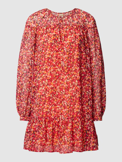 BOSS Orange Minikleid mit floralem Muster Modell 'Dalya' Koralle 2