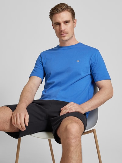 Gant Regular Fit T-Shirt in Melange-Optik Royal 3