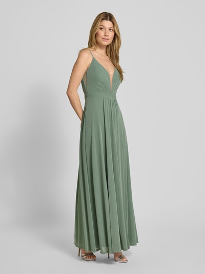 V.M. Avondjurk met cut-out aan de achterkant Lichtgroen - 1