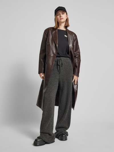 LeGer by Lena Gercke Wide leg stoffen broek met tunnelkoord, model 'Gigi' Antraciet - 1