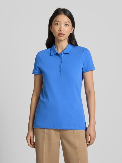 Christian Berg Woman Poloshirt mit kurzer Knopfleiste Blau 4