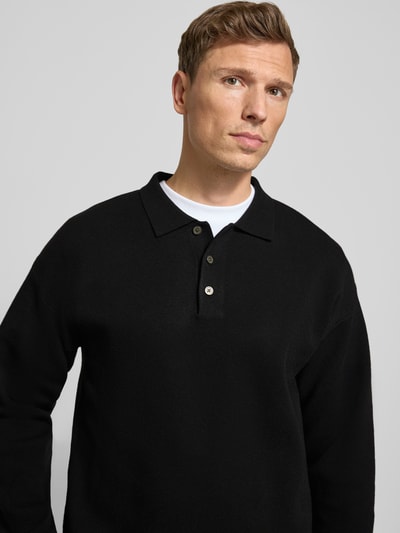 Jack & Jones Premium Gebreide pullover met polokraag, model 'BLABRADFORT' Zwart - 3