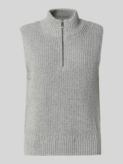 Tom Tailor Regular Fit Pullunder aus Baumwoll-Mix Mittelgrau 2