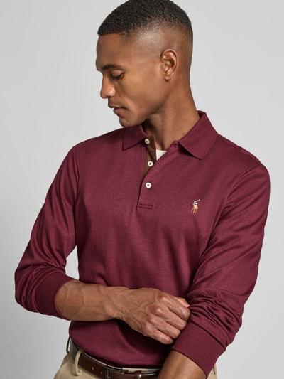 Polo Ralph Lauren Slim fit poloshirt in logostitching Bordeaux - 3