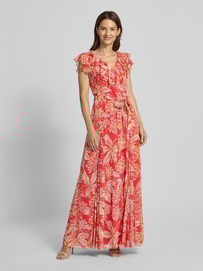 Lauren Ralph Lauren Abendkleid mit Volants Modell 'KUSUMA' Rot 4