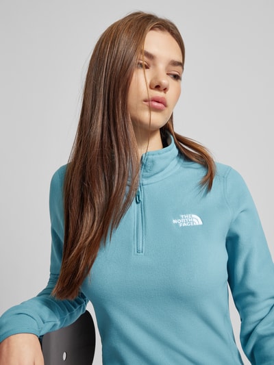 The North Face Sweatshirt Modell 'Glacier' mit Stehkragen Petrol 3