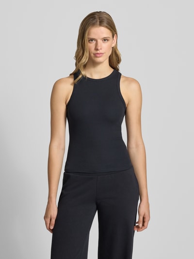 REVIEW Tanktop mit Feinripp Black 4