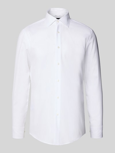 BOSS Slim Fit Businesshemd aus Baumwoll-Mix Modell 'HANK' Weiss 2