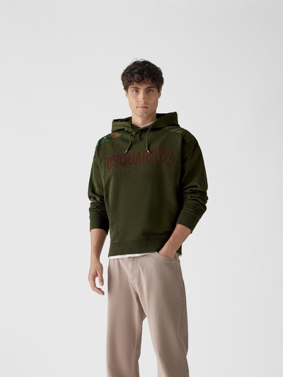 Dsquared2 Hoodie im Destroyed-Look Grün 4