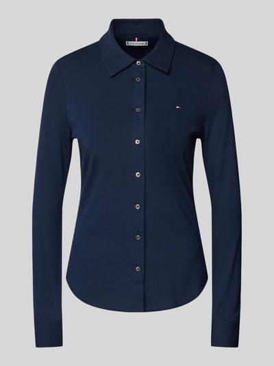 Tommy Hilfiger Slim Fit Poloshirt im langärmeligen Design Modell '1985' Marine 1