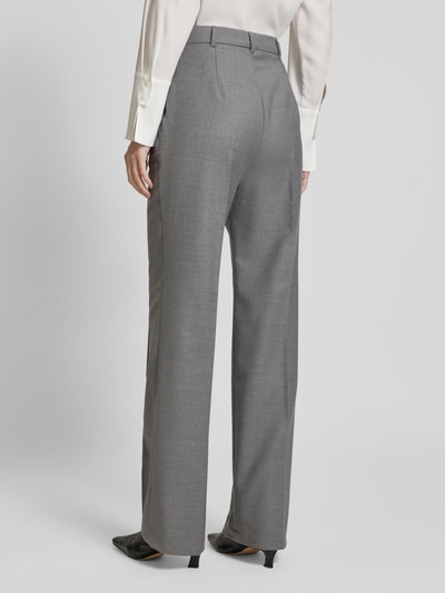 Max Mara Studio Straight Fit Stoffhose aus Schurwoll-Mix Hellgrau 5