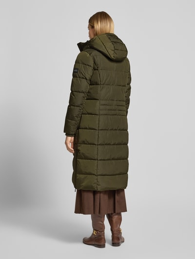 NAUTGÅRD Gewatteerde lange jas met Sorona® Aura-vulling Kaki gemêleerd - 5