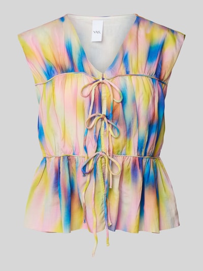 YAS Relaxed fit blousetop met vetersluiting, model 'VIRANO' Felroze - 2