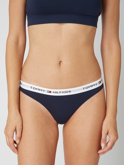 TOMMY HILFIGER String van een mix van katoen en elastaan Marineblauw - 4