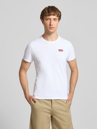 Levi's® Slim Fit T-Shirt aus reiner Baumwolle Modell '2PK CREWNECK GRAPHIC' Black 4