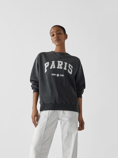 Anine Bing Sweatshirt mit Label-Print Schwarz 4