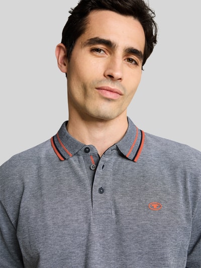 Tom Tailor Koszulka polo o kroju regular fit z kołnierzykiem w kontrastowym kolorze Niebieski 3