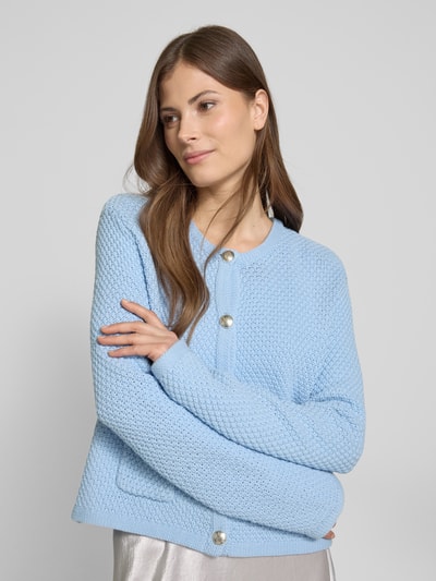 Christian Berg Woman Cardigan met structuurmotief Bleu - 3