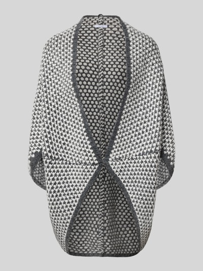 OPUS Poncho met knoopsluiting, model 'Amaryllis boho' Middengrijs - 2