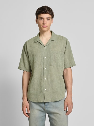 Only & Sons Relaxed fit vrijetijdsoverhemd met 1/2-mouwen, model 'CAIDEN' Lichtgroen - 4