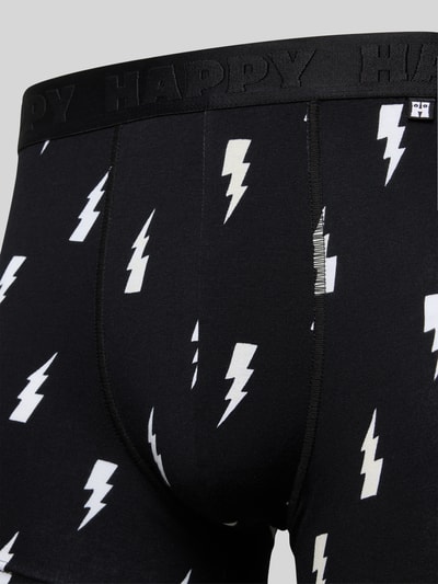 Happy Socks Boxershort met elastische band in een set van 3 stuks Zwart - 2