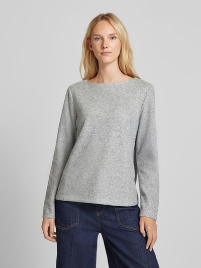 Tom Tailor Regular Fit Sweatshirt aus pflegeleichten Polyesterfasern Hellgrau Melange 4