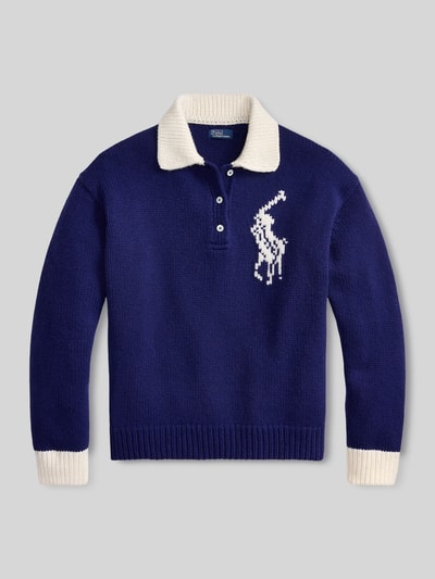 Polo Ralph Lauren relaxed fit pullover van pure wol Koningsblauw - 2