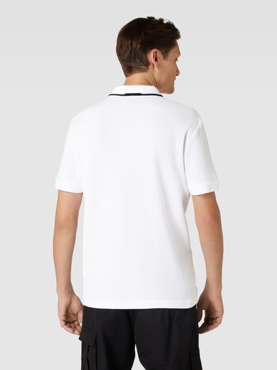 BOSS Green Regular Fit Poloshirt mit Label-Print Weiss 5