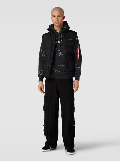 Alpha Industries Hoodie met labelprint Zwart - 1