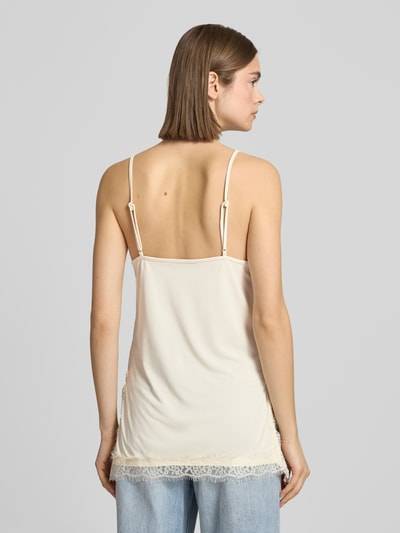 Gina Tricot Blusentop mit Spitzebesatz und Spaghettiträgern Offwhite 5