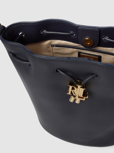 Lauren Ralph Lauren Bucket bag met labeldetail, model 'ANDIE' Marineblauw - 4