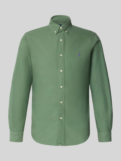 Polo Ralph Lauren Slim Fit Freizeithemd mit Button-Down-Kragen Dunkelgruen 2