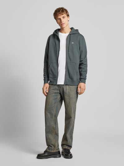 Tommy Jeans Regular fit sweatjack met capuchon Antraciet - 1