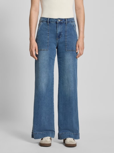 Buena Vista Jeans mit weitem Bein im Used-Look Blau 4