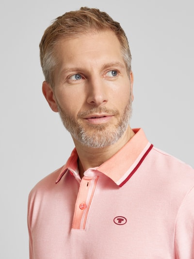 Tom Tailor Regular Fit Poloshirt mit Label-Print Hellrosa 3