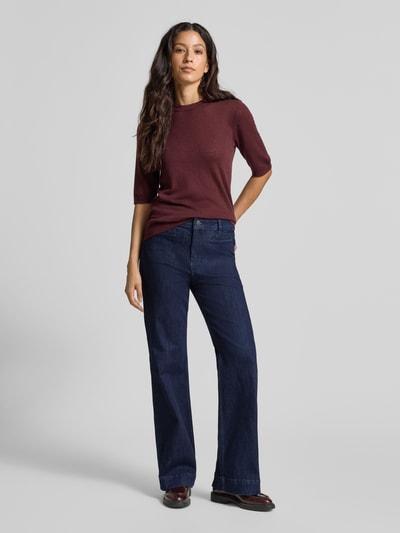 Christian Berg Woman Flared Fit Jeans aus Baumwoll-Mix mit Paspeltaschen Marine 1