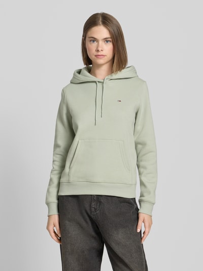 Tommy Jeans Regular fit hoodie van katoenmix Rietgroen - 4