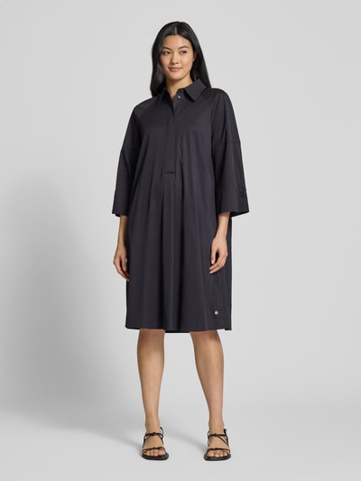 Marc Cain Knielanges Hemdblusenkleid mit 3/4-Arm Marine 4