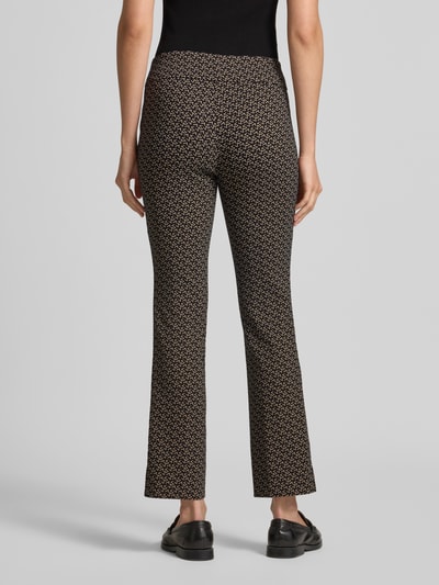 STEHMANN Flared stoffen broek met elastische band, model 'Ina' Zwart - 5